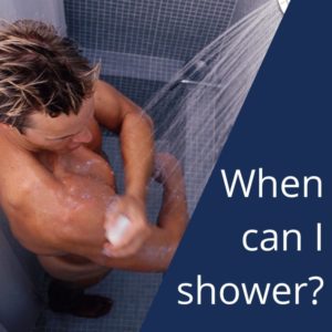 when can i shower after elbow surgery